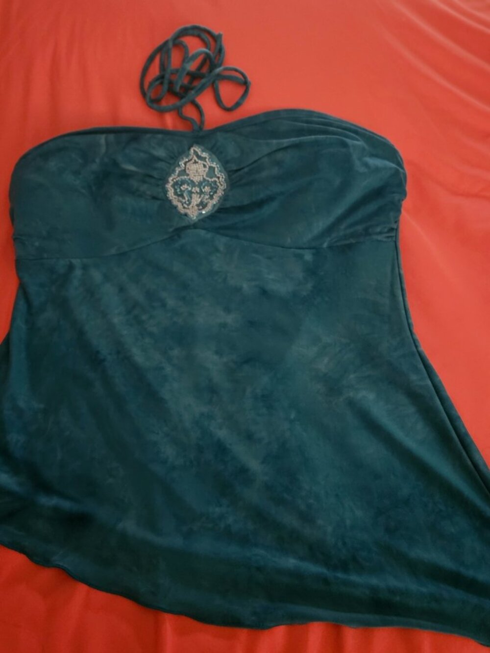 Women's tie top "strapless" Aqua Top - Size Medium